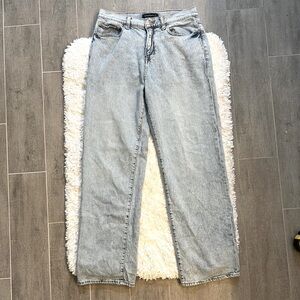 Aeropostale Men's Relaxed Denim Jeans - Light Blue - Baggy